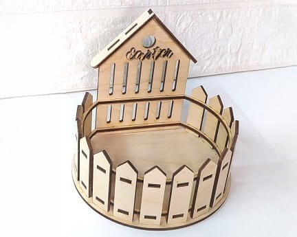 Laser Cut Wooden Easter Basket