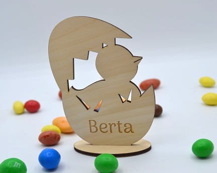 Laser Cut Easter Chick Egg Table Decor