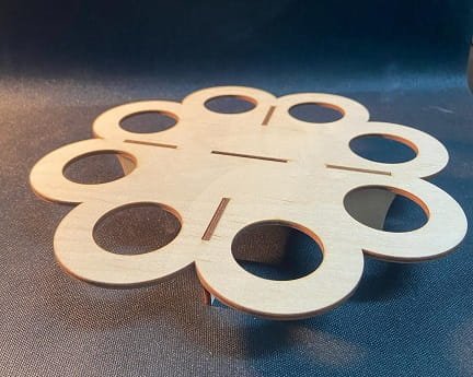 Laser Cut Egg Holder and Cake Stand For Easter Decoration