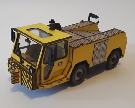 Laser Cut Airfield Towing Tractor TMX 60 3D Puzzle