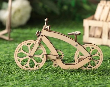 Laser Cut Bicycle 3D Puzzle Wood Model