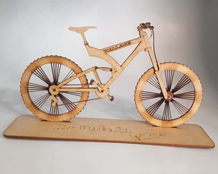 Laser Cut Bicycle Decor 3D Wooden Puzzle