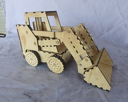 Laser Cut Bobcat Loader 3D Wood Model
