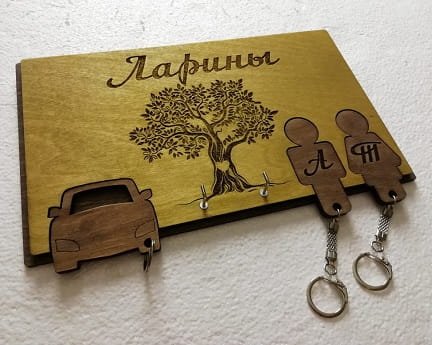 Laser Cut Couple Keyring Car Keychain Holder