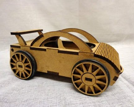 Laser Cut Mini Sports Car 3D Wood Puzzle
