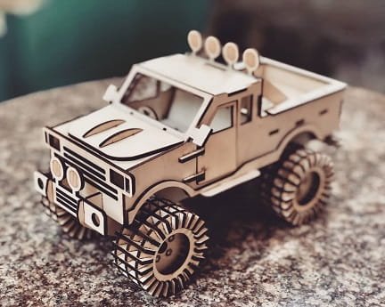 Laser Cut Monster Truck 3D Puzzle Kit