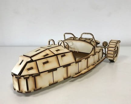 Laser Cut Morgan 3 Wheeler Wooden Puzzle Kit