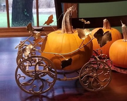 Laser Cut Pumpkin Carriage Centerpiece Display