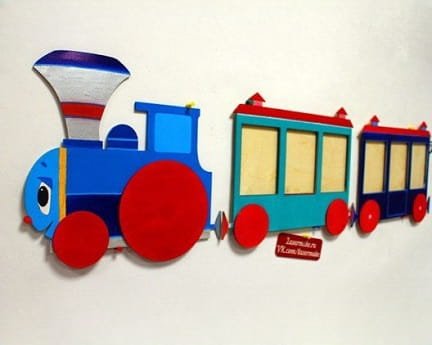 Laser Cut Newborn Baby Train Photo Frame