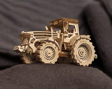 Laser Cut Tractor 3D Wooden Mechanical Model Kit