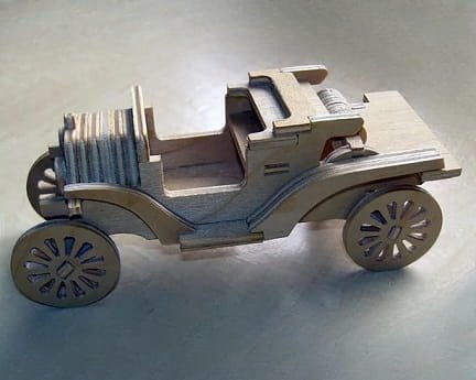 Laser Cut Ford T Car 3D Wooden Model