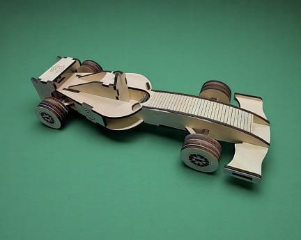 Laser Cut F1 Race Car 3D Wooden Puzzle
