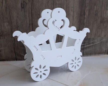 Laser Cut Flower Carriage Decoration