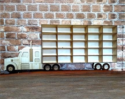 Laser Cut Display Truck Shelf For Toy Car Storage
