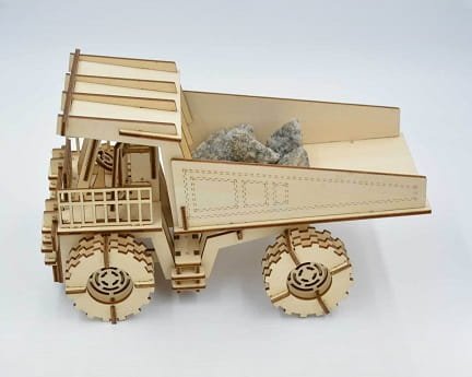 Laser Cut Haul Truck 3D Puzzle Kit