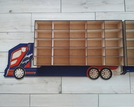 Laser Cut Toy Car Storage Transformer Truck