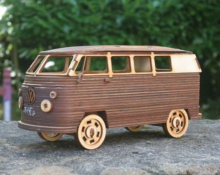 Laser Cut Volkswagen Camper Van 3D Puzzle