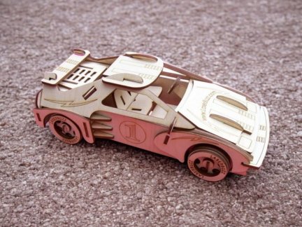 Laser Cut Car 1 Sports Car 3D Puzzle