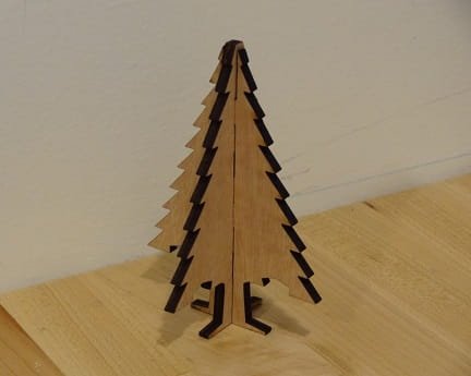Laser Cut Christmas Tree Tabletop Decor