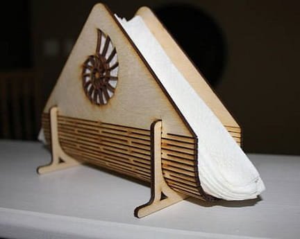 Laser Cut Decorative Wooden Napkin Holder