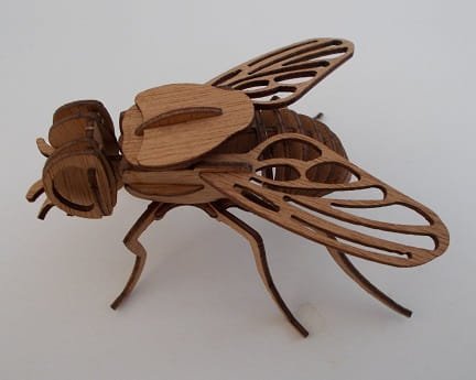 Laser Cut Fly 3D Wooden Puzzle