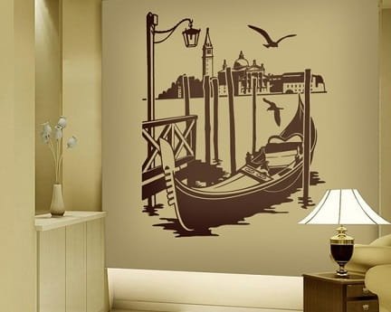 Laser Cut Gondola In Venice Italy Wall Art