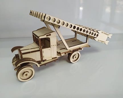 Laser Cut Katyusha Rocket Launcher 3D Wood Puzzle