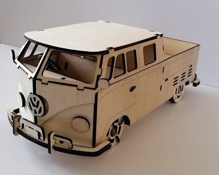 Laser Cut VW Kombi Van 3D Puzzle