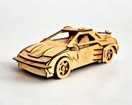 Laser Cut F 20 Car 3D Puzzle Wood Model