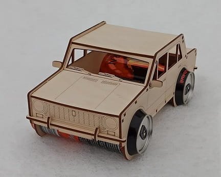 Laser Cut Wooden Car Soda Can Holder