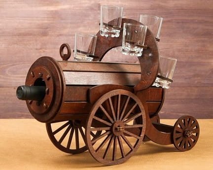Laser Cut Minibar Machine Gun 3D Puzzle