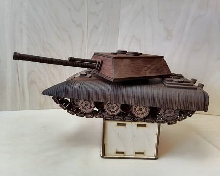 Laser Cut Army Tank Piggy Bank