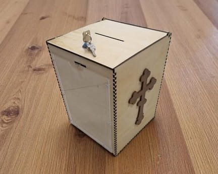 Laser Cut Donation Drop Box
