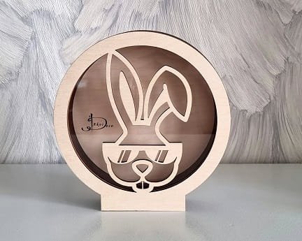 Laser Cut Easter Bunny Piggy Bank