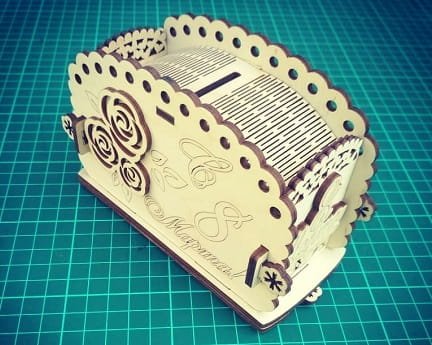 Laser Cut Money Box for Women Day