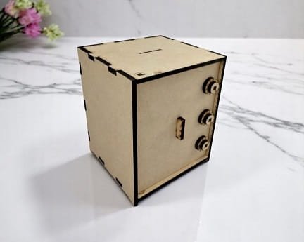 Laser Cut Money Safe Box for Kids