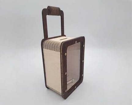 Laser Cut Suitcase Money Saving Box Piggy Bank
