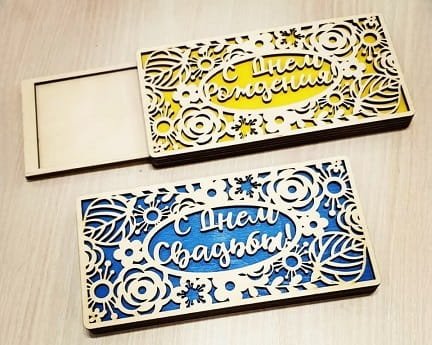 Laser Cut Sliding Envelope for Cash Gifts