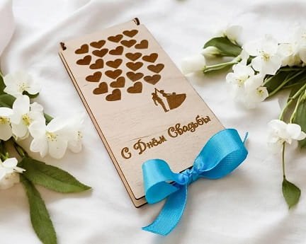 Laser Cut Wooden Money Gift Envelope