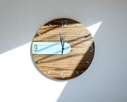 Laser Cut Modern Wood Wall Clock