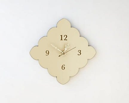 Laser Cut Tiny Scalloped Wall Clock