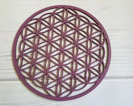 Laser Cut Flower of Life Wall Decor