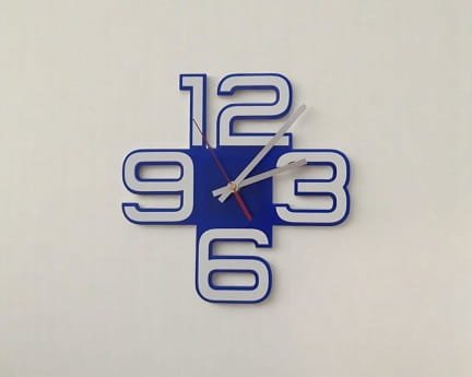 Laser Cut 4 Big Numbers Wall Clock