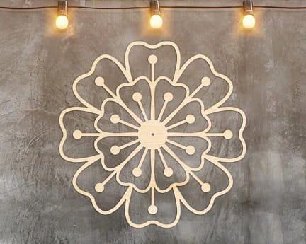 Laser Cut Floral Wall Decor