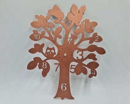 Laser Cut Tree Wall Clock
