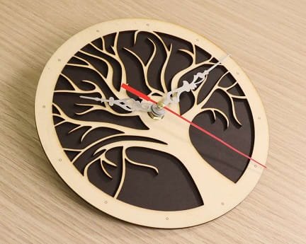 Laser Cut Dual Layer Tree of Life Wall Clock