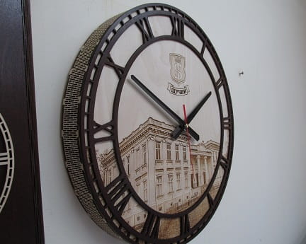 Laser Cut Living Hinge Round Large Wall Clock