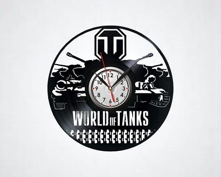 Laser Cut World Of Tanks Vinyl Record Wall Clock