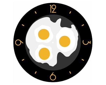 Laser Cut Fried Eggs Kitchen Wall Clock