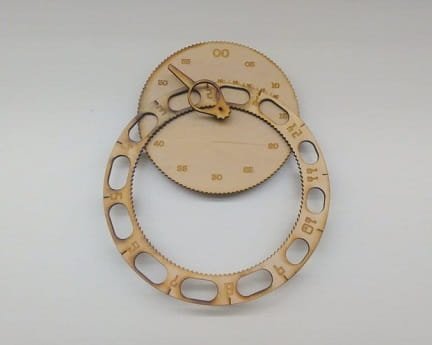Laser Cut Wooden Gear Clock